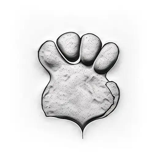 Dog Paw With Broken Heart Background