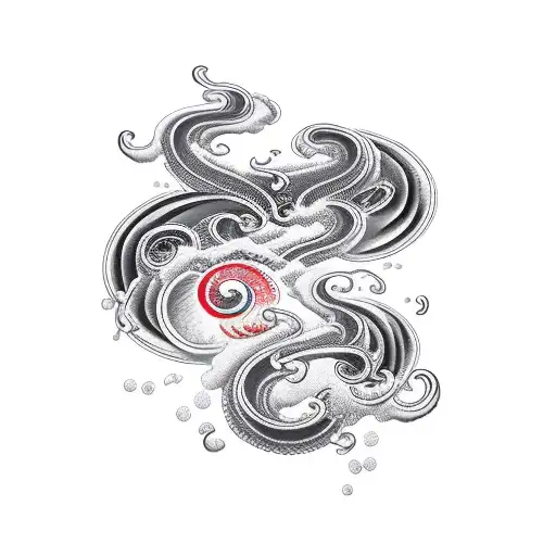 Black Samurai With Waves