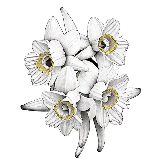 Daffodils With Baby Girl