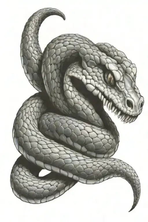 Tangled Snake With Wide Open Mouth