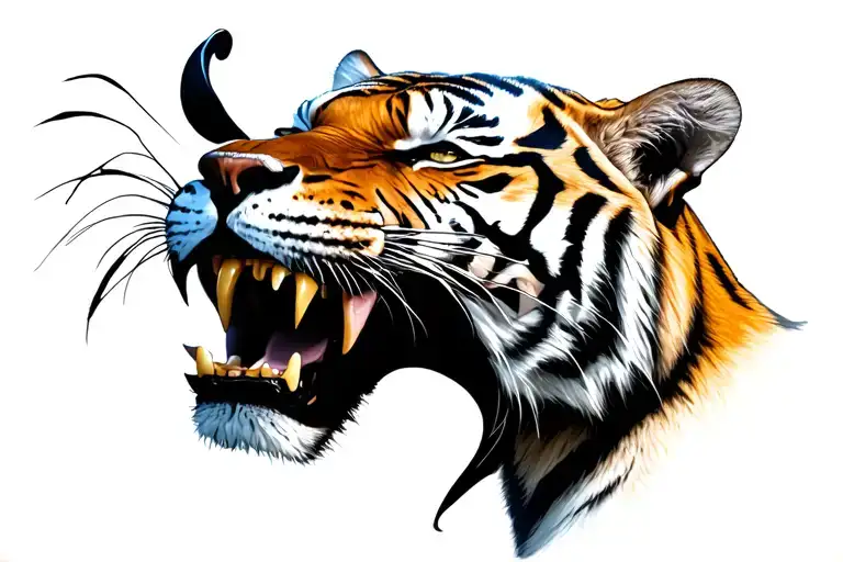 Tiger Showing Teeth