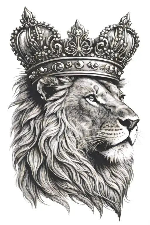 Lion Wearing A Crown