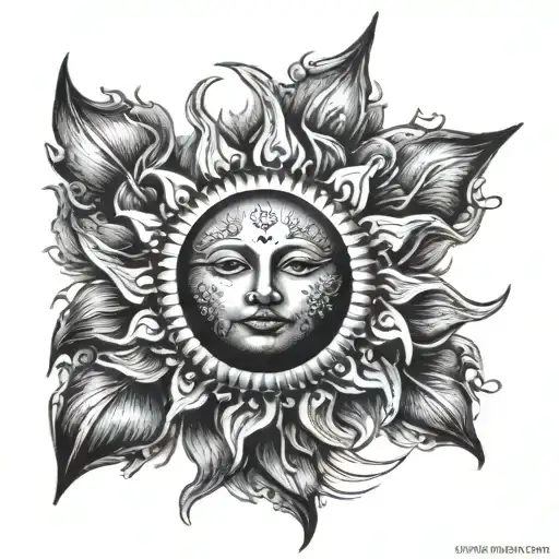 Sun Small Tattoo For Ankle