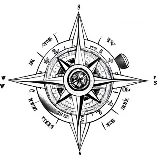 A Compass Pointing North