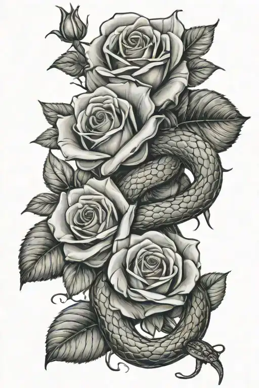 Roses And Snake