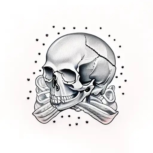 Skull With Simpsions