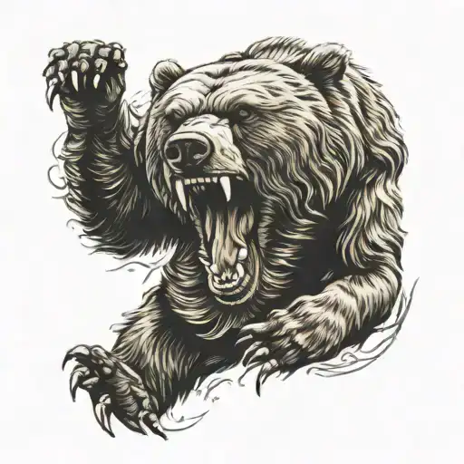 Grizzle Bear Roaring