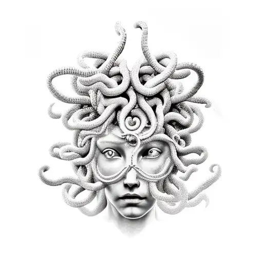 Medusa Half Statue