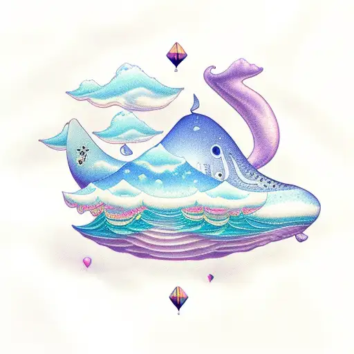 Dreamy Air Whales And Diamond