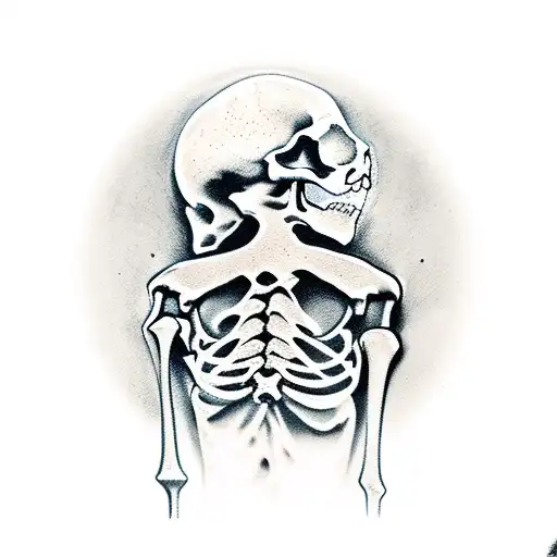 Skeleton Leaning Against Lampost