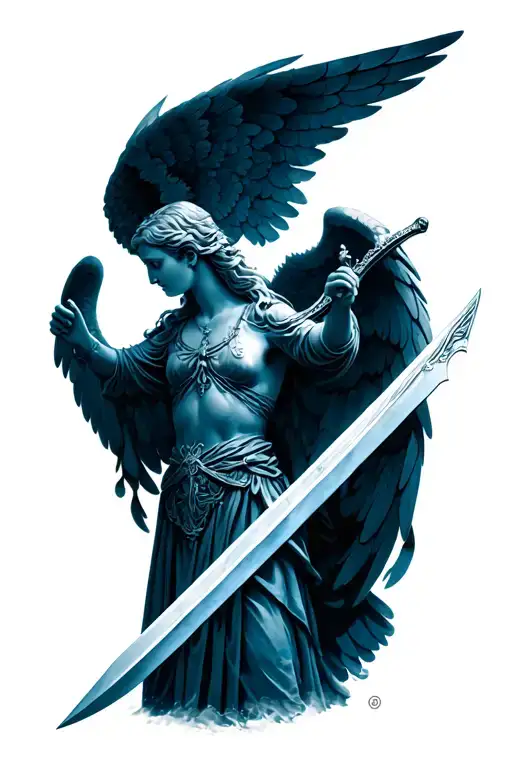 Angel Holding A Sword