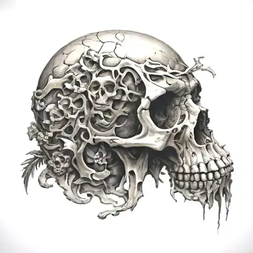 Skull Made Of Corpses
