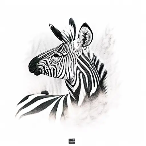 Zebra With Feather
