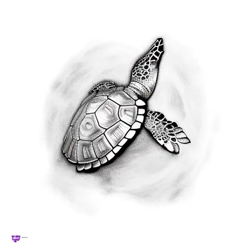 Turtle Leaning On 76Mm Shell Casing