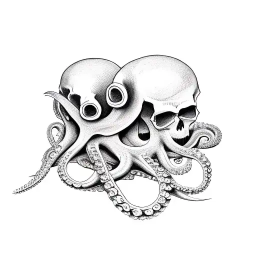 Skull And Octopus All Arm