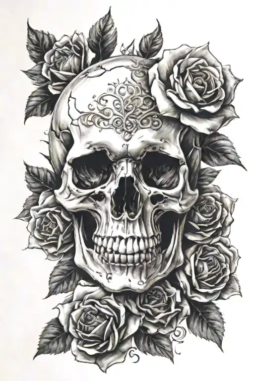 Skull And Roses