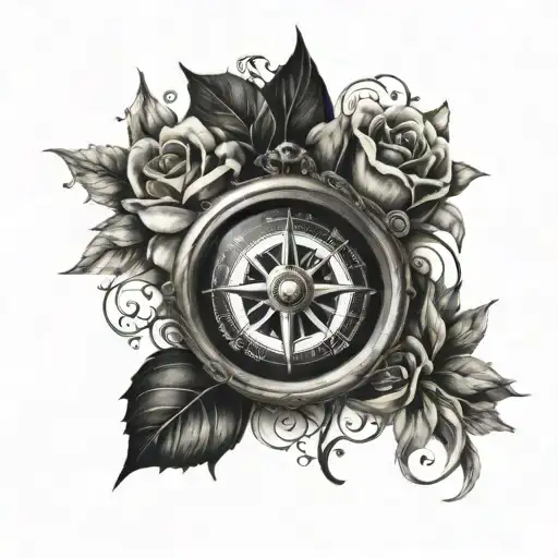 Compass Half Flowers Half Darkness