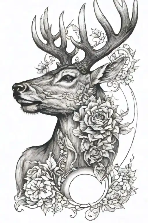 Deer Head And Tarus Zodiac Sign
