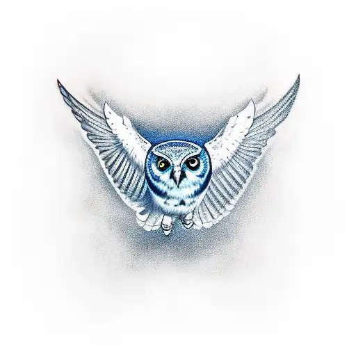 Owl Flying With Speakers On The Underside Of Its Wings