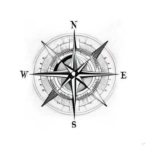 Compass In Front Of A Map Of The World And A Airplane Flying By