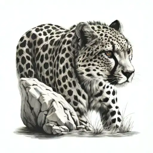 Cheetah Hunting Its Prey
