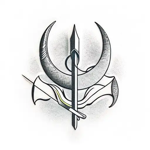 Arrow With A Crescent Moon