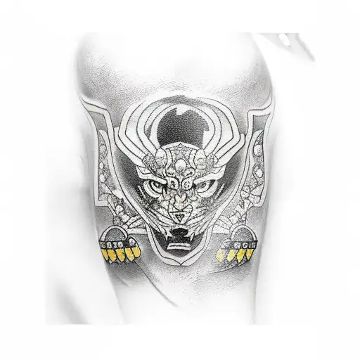 Black With Gold Arm Sleeve