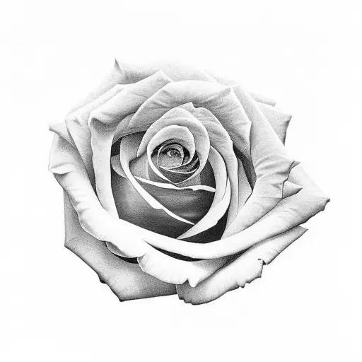 Rose And A Croos In De Middle