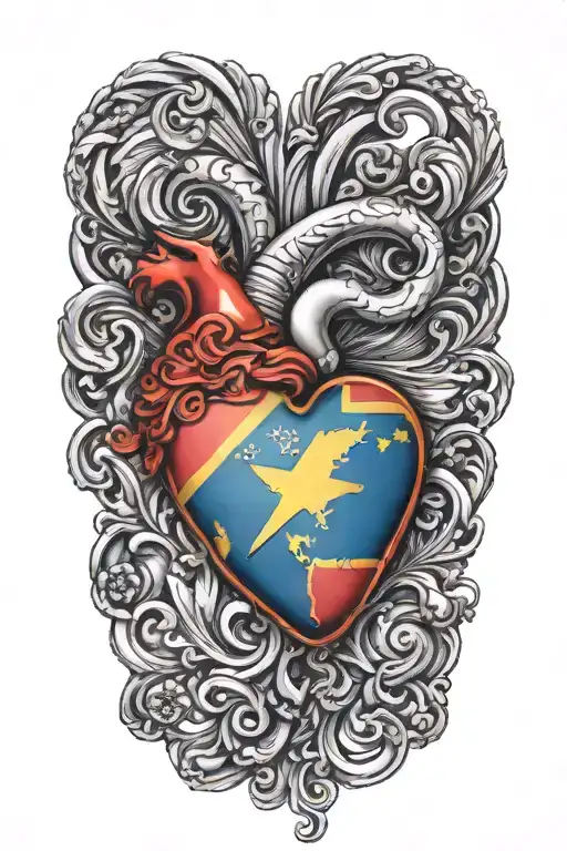 Heart Bracelet With Venezuela Flag