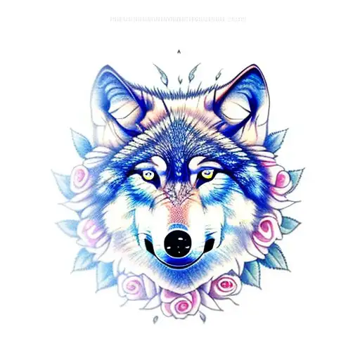 Wolf Eye Sight With Roses