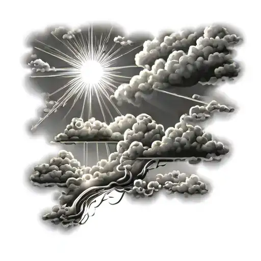 Sun Rays And Clouds