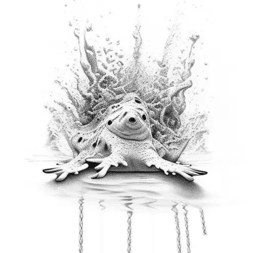 Cancer Trying To Jump Above Water