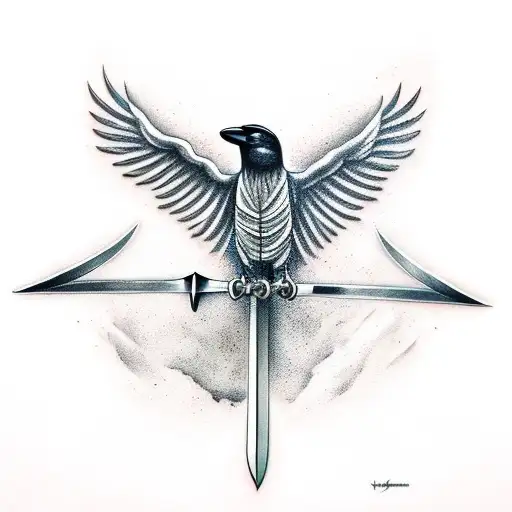 Crow Carrying Sword