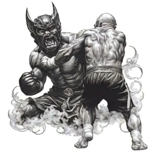 Boxer Fighting Demon