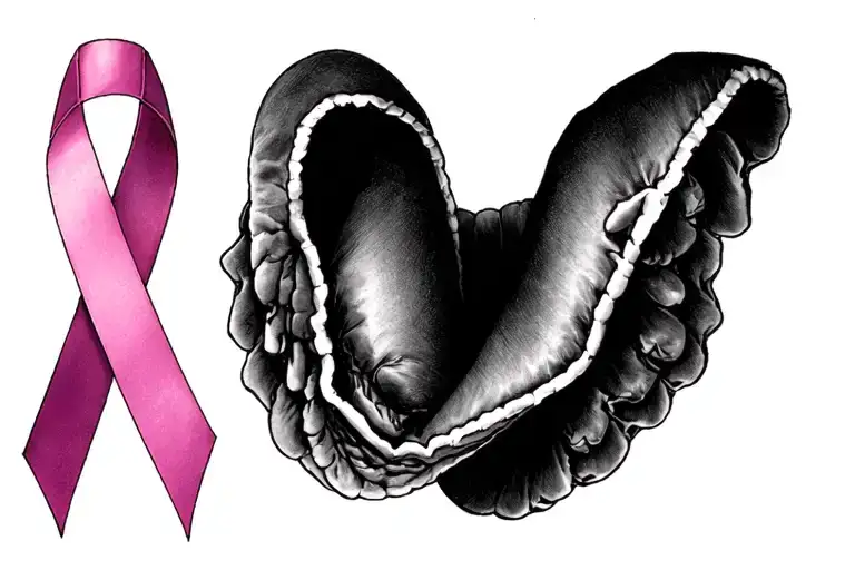 Cancer Awareness Ribbion With Inside Annie Henson Feb 1944 Jul 2022 All Back Simplistic