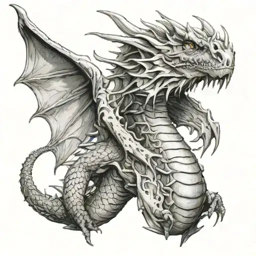 The Dragon Clinging To The Collarbone Femme Fatale