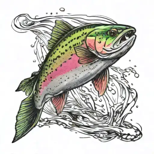 Rainbow Trout Jumping