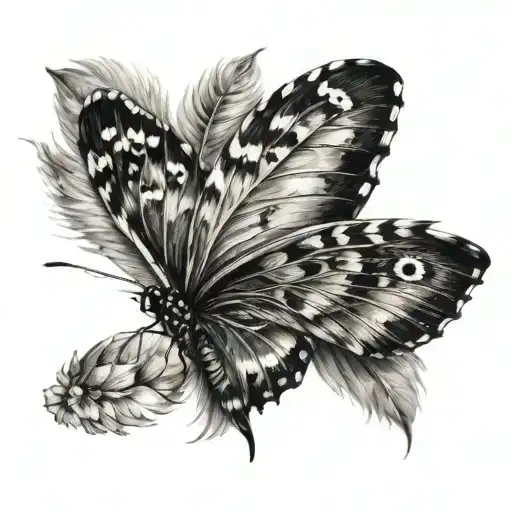 Feather And Butter Fly