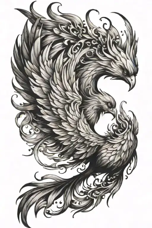 Phoenix Flying Tattoo