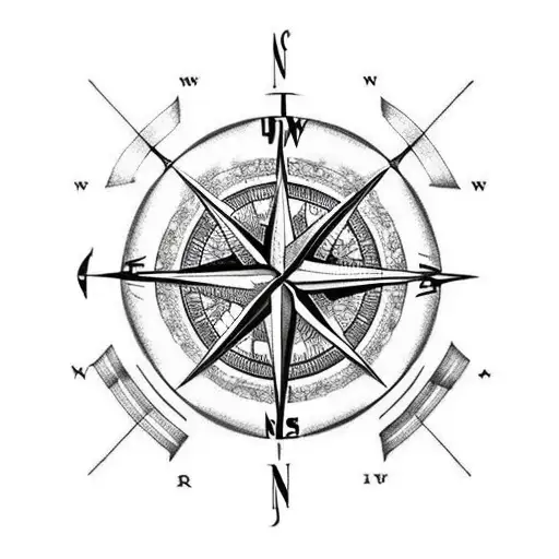Compass With Roots Around It