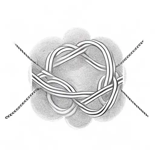 A Rope Intertwined With Highway Signs From Different Travel Destinations