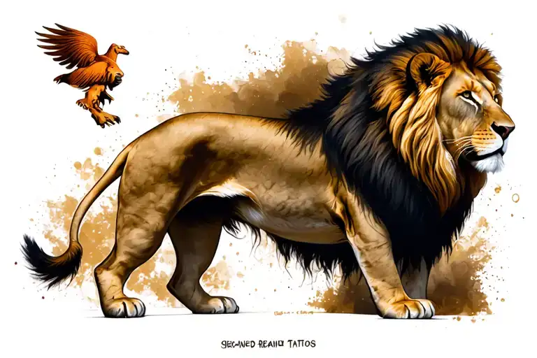 A Lion And Signed Leo