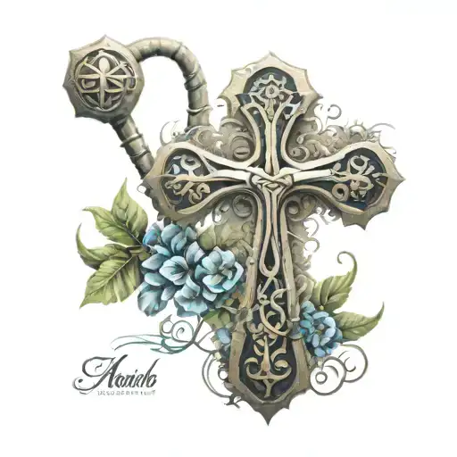 Ankh Symbol Surrounded By Mostera