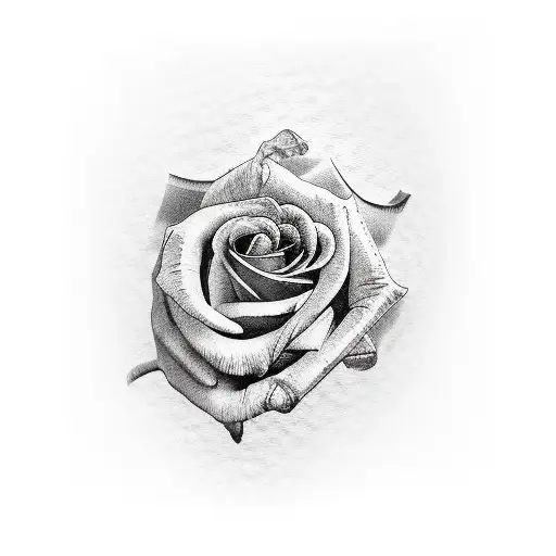 Arm With Blackout And Hand With Rose