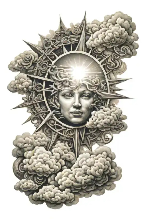 Sun Through Clouds Surrounding