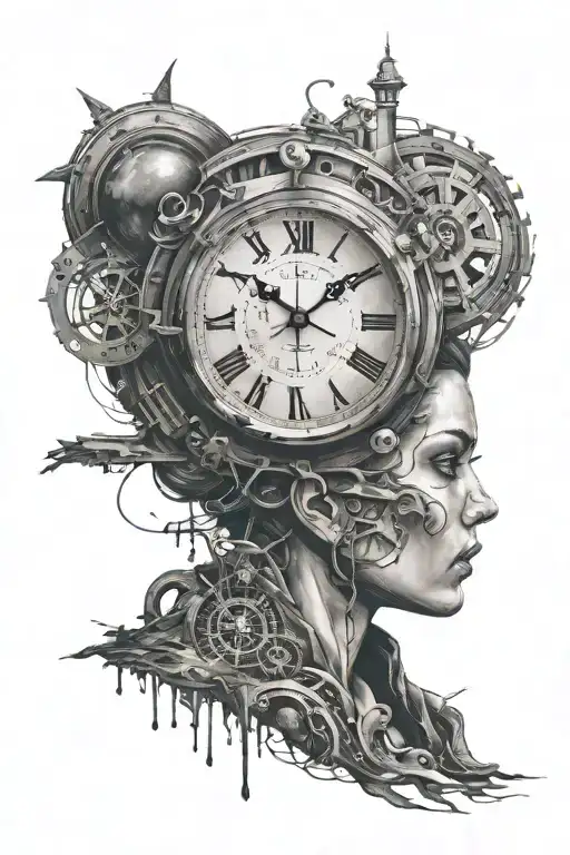 Life Is A Simulation Theory With A Clock And A Womans Face West World