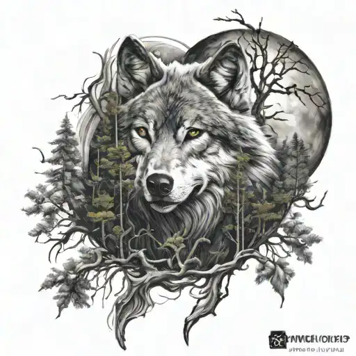 Wolf Forest Wild Strong Power