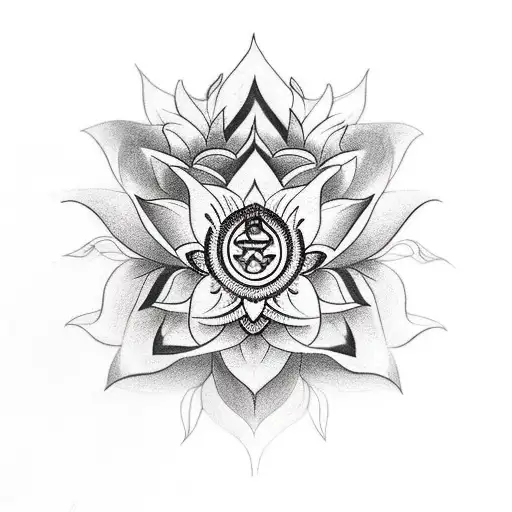 Lotus Flower With Seven Chakras
