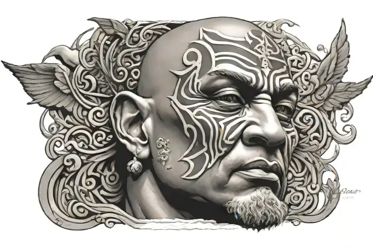 Morpheus Greek God Face Tattoo Design Inspired