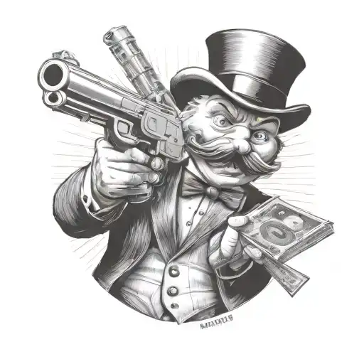 Original Monopoly Guy Pointing A Gun Straight At You